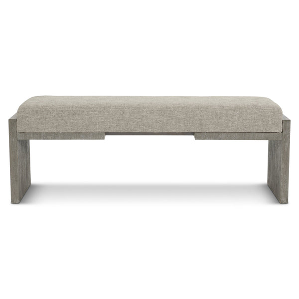 Bernhardt Bernhardt Foundations Bench — 54" Modern-Rustic Acacia In Dark Shale With Woven Cushion, Versatile Seating 306508