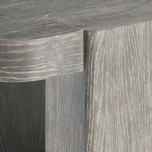 Bernhardt Bernhardt Monolith Open Base Cocktail Table — Wire-Brushed White Oak Puma Finish, Asymmetrical Sculptural Design 343013