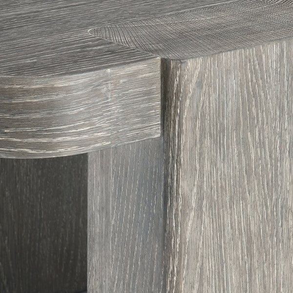 Bernhardt Bernhardt Monolith Open Base Cocktail Table — Wire-Brushed White Oak Puma Finish, Asymmetrical Sculptural Design 343013