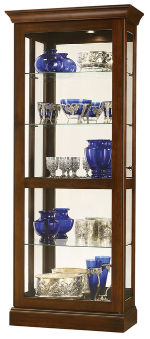 Hekman Furniture 680580 Howard Miller Berends Iv Curio Cabinet – Elegant Lighted Display With Adjustable Shelves & Security Cherry Bordeaux Berends Iv Curio Cabinet 680580