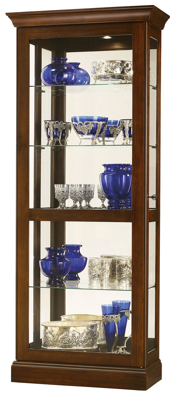 Hekman Furniture 680580 Howard Miller Berends Iv Curio Cabinet – Elegant Lighted Display With Adjustable Shelves & Security Cherry Bordeaux Berends Iv Curio Cabinet 680580