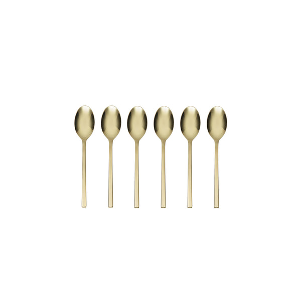 Lenox Oneida Allay Champagne Everyday Flatware Teaspoons, Set of 6 Metallic, STAINLESS METAL 895331