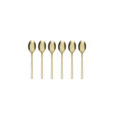 Lenox Oneida Allay Champagne Everyday Flatware Teaspoons, Set of 6 Metallic, STAINLESS METAL 895331