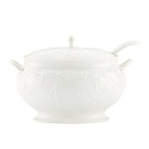 Lenox Opal Innocence Carved 3-piece Soup Tureen Set White, WHITE PORCELAIN 830294