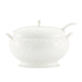 Opal Innocence Carved Porcelain Soup Tureen Set, 3-Piece, Dishwasher & Microwave Safe