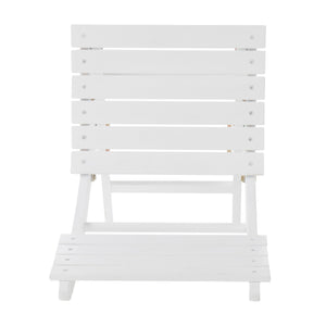 English Elm Outdoor Solid Acacia Wood Folding Patio Dining Chairs Set for Deck or Backyard 59328.00WHI