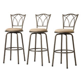 Homelegance By Top-Line Donaghy Double Cross Adjustable Swivel Stools (Set of 3) Bronze Engineered Wood