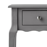 Homelegance By Top-Line Joplin 1-Drawer Wood Storage End Table Grey Rubberwood