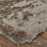 Feizy Rugs Indochine Plush Hand-tufted Polyester Shag Rug - Luxurious High Pile For Contemporary Spaces Gray,Black Polyester 4944550fgry000n95