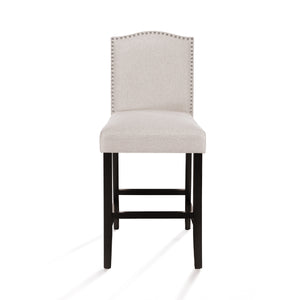 English Elm Markson Nail Head Trim Counter Stools Set of Two Upholstered Hardwood Frame Espresso 62369.00WHT