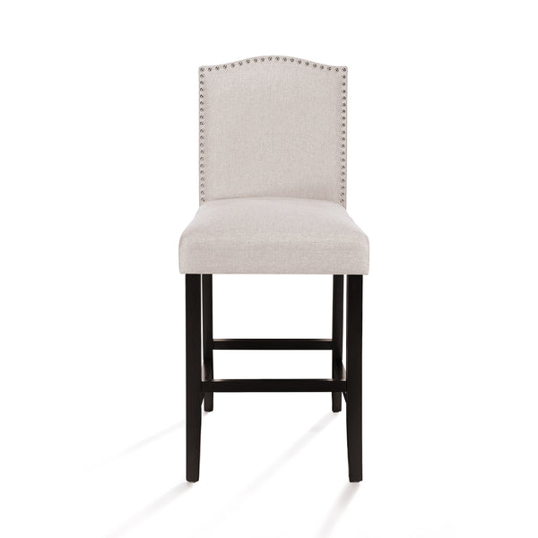 English Elm Markson Nail Head Trim Counter Stools Set of Two Upholstered Hardwood Frame Espresso 62369.00WHT