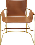 Kara KKA-001 32"H x 25"W x 25"D Dining Chair KKA-001  Upholstery: Camel; Base: Orange Surya