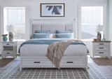 Parker House Americana Modern Bedroom Queen Shelter Bed Cotton Poplar Solid, Birch Veneers BAME#1250-3-COT