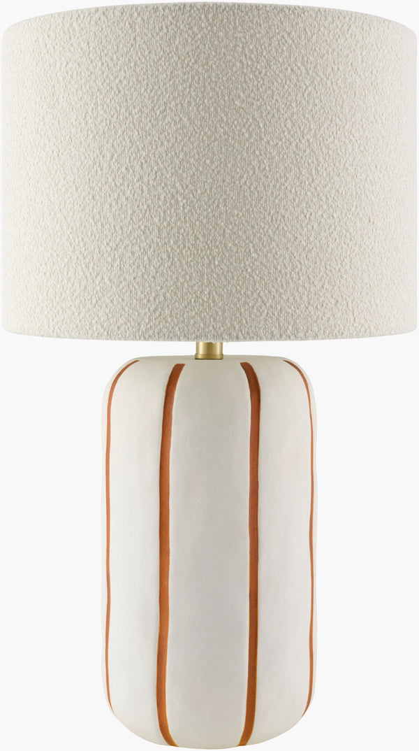 Livabliss Kinki Hand-painted Ceramic Arts and Crafts Table Lamp with Warm Linen Shade KKI-001