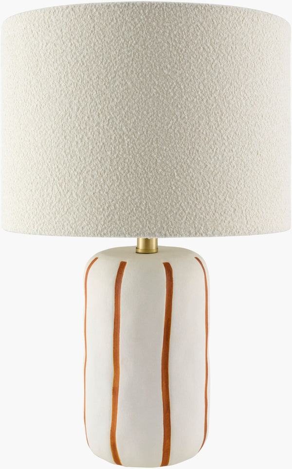Livabliss Kinki Hand-painted Ceramic Table Lamp with Linen Shade for Warm Ambient Glow KKI-005
