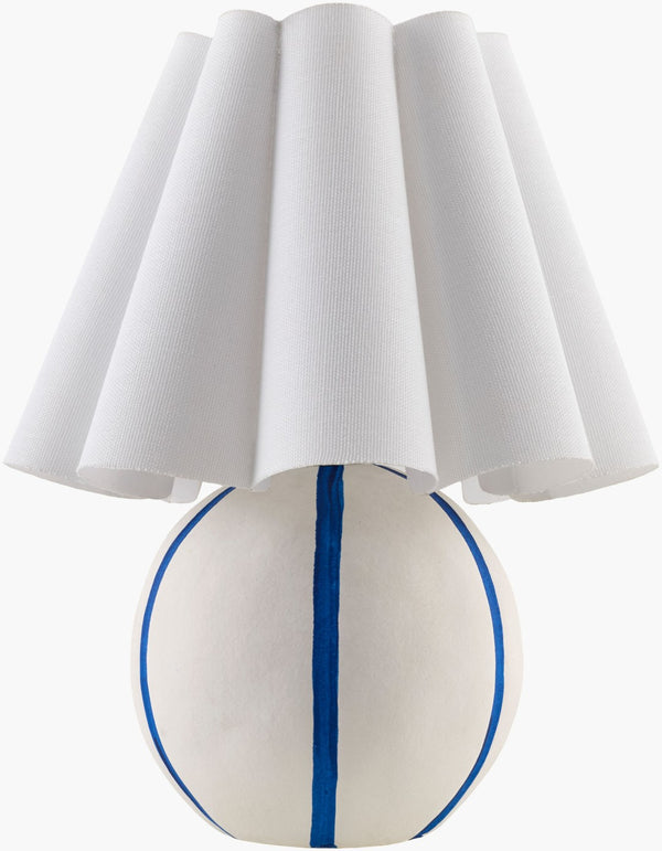 Livabliss Kinki Artisan Accent Lamp Hand-painted Linen Felt Shade for Nightstand or Side Table KKI-014