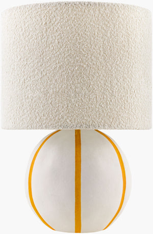 Livabliss Kinki Arts and Crafts Hand Painted Accent Lamp with Linen Felt Shade for Bedside KKI-017