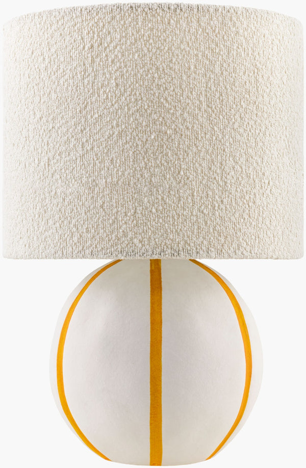 Livabliss Kinki Arts and Crafts Hand Painted Accent Lamp with Linen Felt Shade for Bedside KKI-017