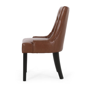 English Elm Cheney Tufted Upholstered Dining Chair Set with Solid Wood Legs for Modern Rooms 54181.00PUCOGN
