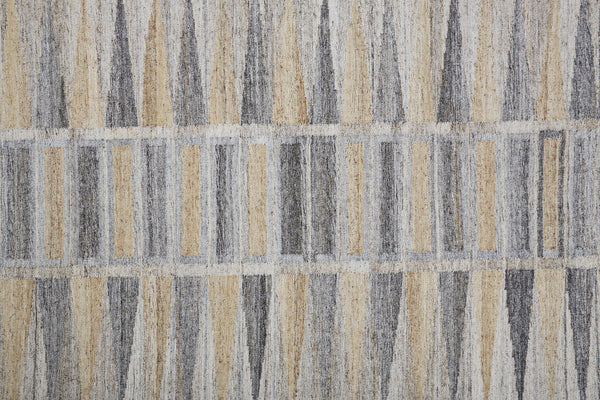 Feizy Rugs Beckett Hand Woven Eco-friendly Geometric Rug In Inky Gray And Beige - Stylish & Durable Design Tan,Gray,Taupe Pet 8900817fgrybgec50