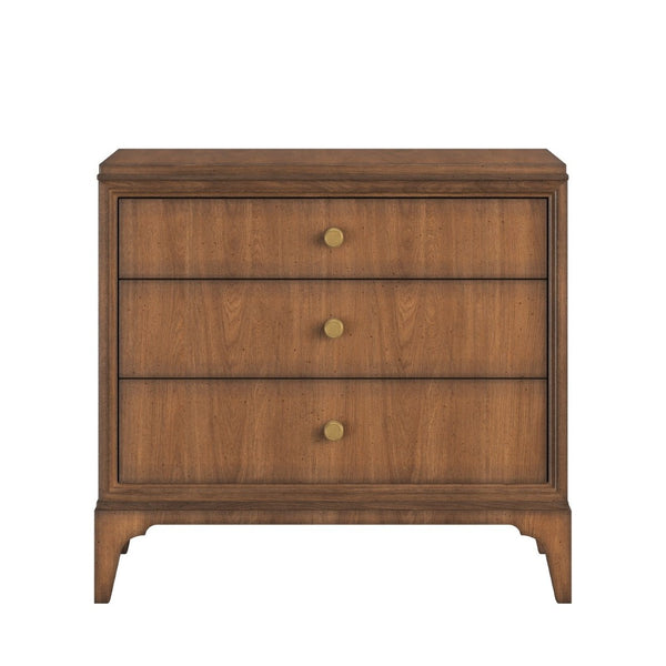 A.R.T. Furniture Harbor 3 Drawer Nightstand - Rustic Elegance with Aged Wood Finish & Ample Storage for Your Bedroom 338140-2731