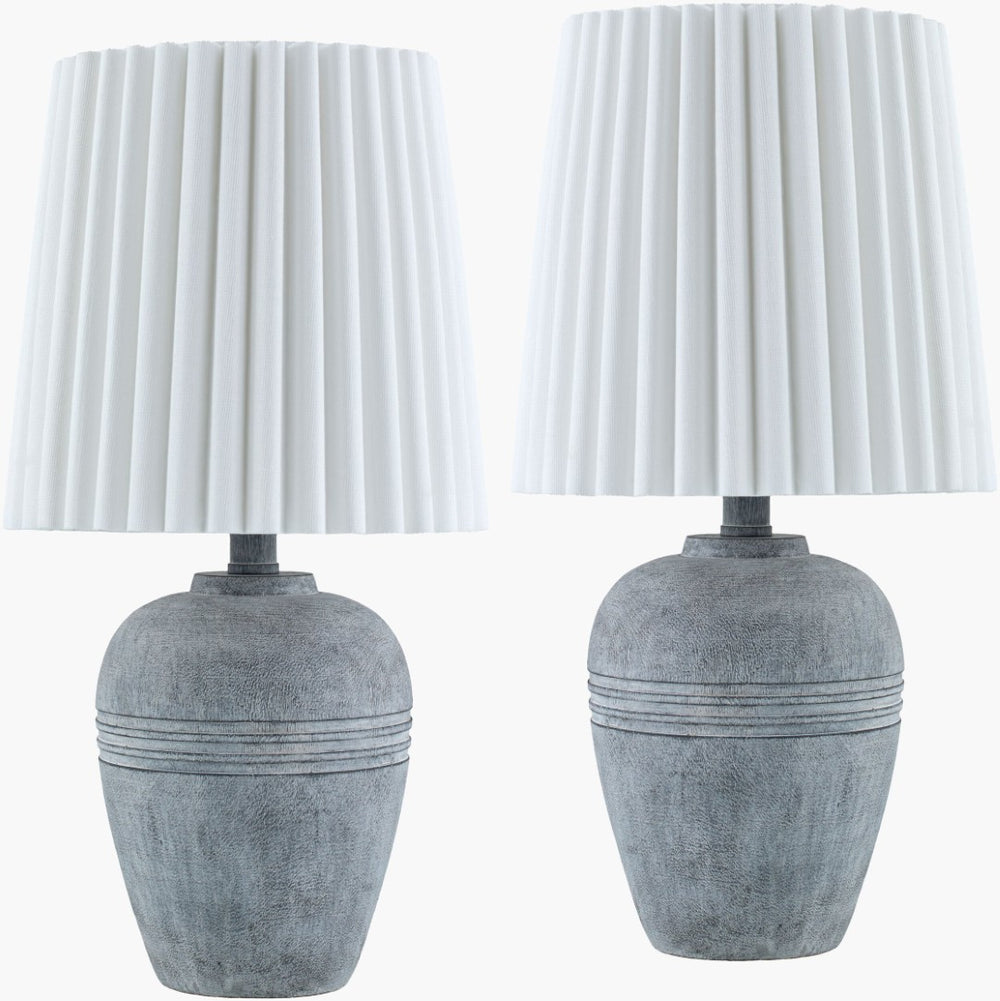 Livabliss Kakisa Resin Table Lamp with Linen Shade Warm Diffused Light for Bedside or Console KKS002-SET