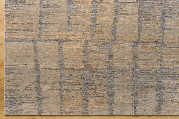 Kolkata KKT-2300 9' x 12' Handmade Rug KKT2300-912  Sage, Khaki, Grey, Nickel Surya