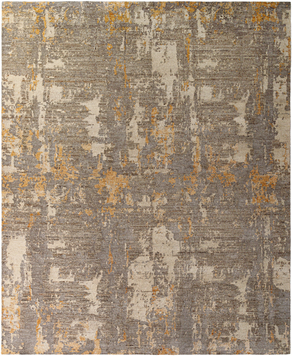 Kolkata KKT-2301 9' x 12' Handmade Rug KKT2301-912  Grey, Dark Grey, Khaki, Camel Surya