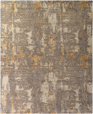 Kolkata KKT-2301 9' x 12' Handmade Rug KKT2301-912  Grey, Dark Grey, Khaki, Camel Surya