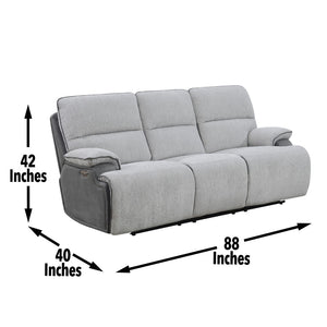 English Elm Steve Silver - Cyprus - Recliner Sofa - Gray