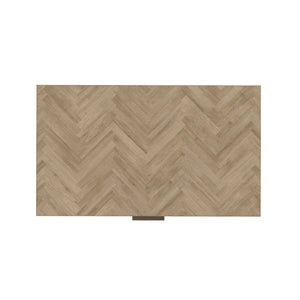 A.R.T. Furniture Garrison Nightstand With Herringbone Top, Usb Chargers & 3 Drawers - Modern Storage Solution In Oak Brown Parawood Solids With Ash Embossing,White Oak Veneers,Metal 322140-1302