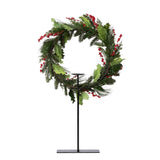 Pine and Holly Wreath on Candle Stand, Tall XPW20471 Park Hill