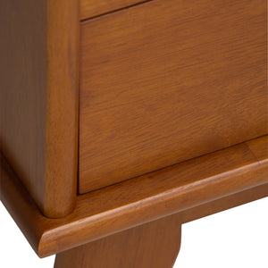English Elm Draper - Stylish Mid Century Wide Bookcase In Teak Brown With Storage Drawers For Modern Spaces B136P158160