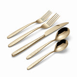 Lenox Oneida Storm Champagne 20 Piece Everyday Flatware Set, Service for 4 Metallic, GOLD METAL 894808