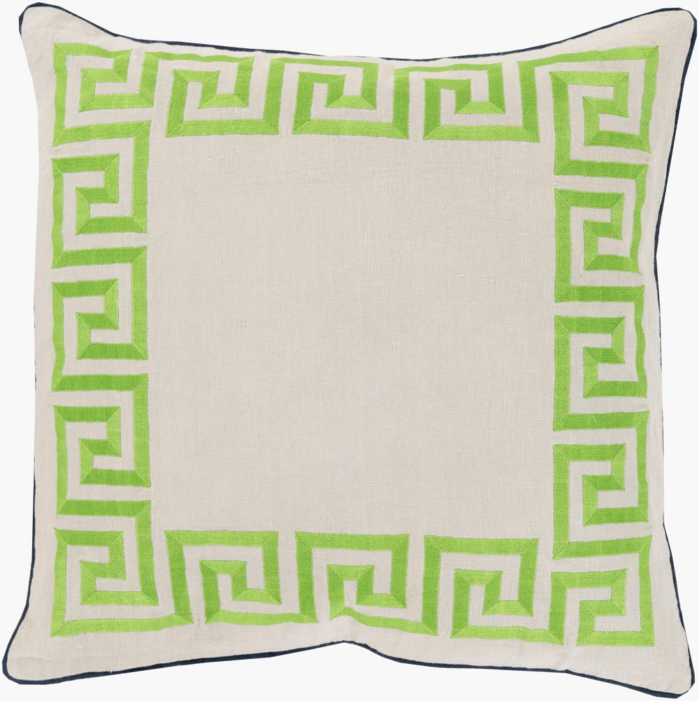 Surya Key Luxurious 18" Accent Pillow In High-quality Linen – Chic Home Decor Essential, Easy Care! Ink Blue Linen Kld001-2020d