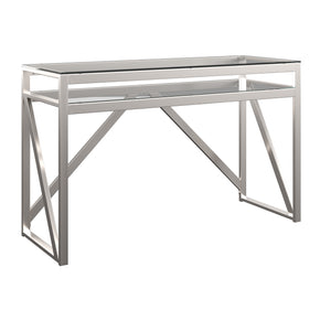 Homelegance By Top-Line Orsino Brushed Nickel Sofa Table Nickel Metal