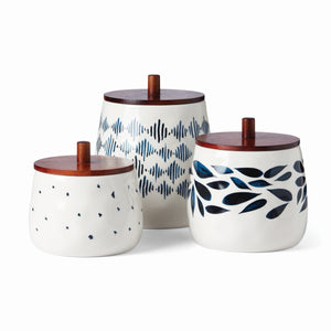 Lenox Blue Bay 3-Piece Canister Set Multi, WHITE PORCELAIN 894647