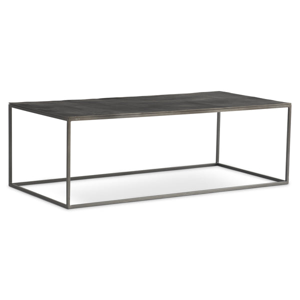 Bernhardt Bernhardt Modern Industrial Thompson Cocktail Table With Graphite Metal Top & Cast-Aluminum Base, Durable Design 525005