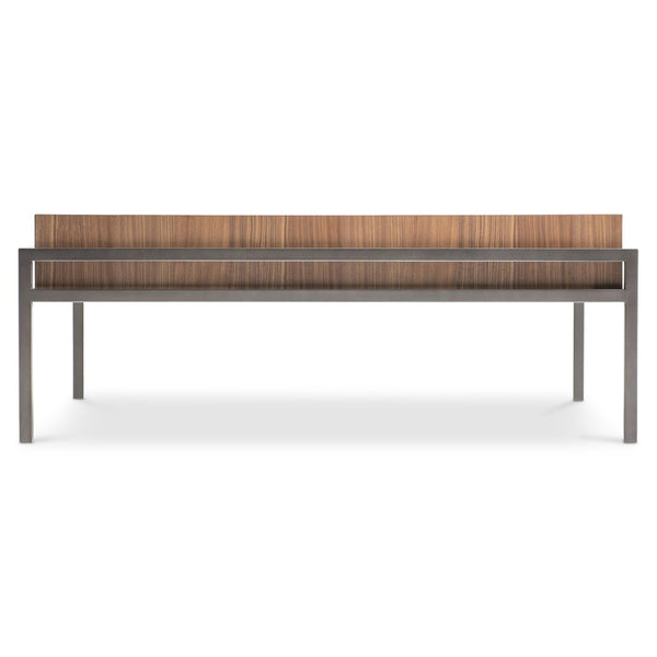 Bernhardt Bernhardt Collins Walnut Top Cocktail Table with Black Oxide Metal Base for Living Rooms 573013
