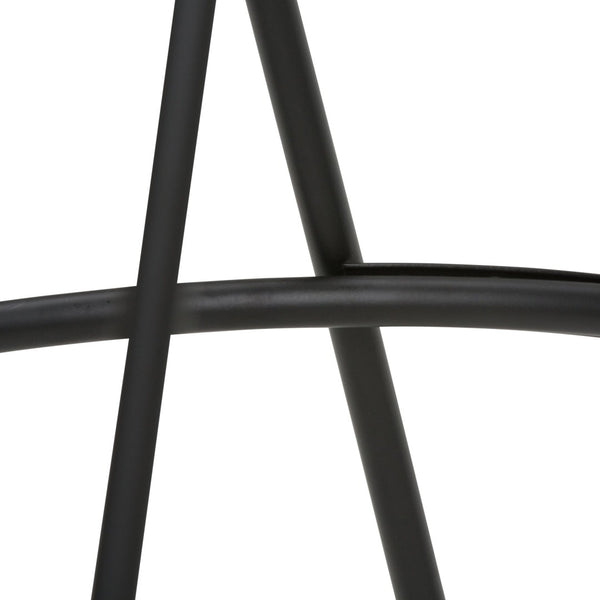 English Elm Simeon 30" Industrial Metal Bar Stool With Rustic Wood Seat - Cocoa Brown & Black Hairpin Legs B136P159610-GIGA