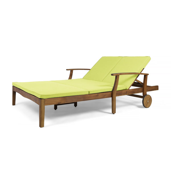 English Elm Christopher Knight Home® - Perla Double Chaise Lounge - Elegant Outdoor Seating With Water-Resistant Cushions For Two 63357.00GRN