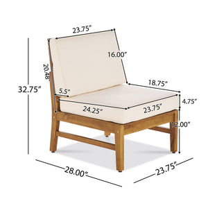 English Elm Perla Armless Accent Chair Tailored Low Profile Upholstered Seat for Living Room 58941.00MCRM