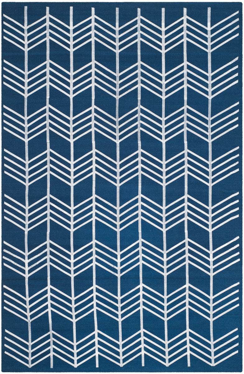 Safavieh Kilim 624 Hand Woven Flat Weave with embroidery  Rug Navy KLM624B-4