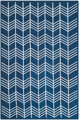 Safavieh Kilim 624 Hand Woven Flat Weave with embroidery  Rug Navy KLM624B-4