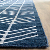 Safavieh Kilim 624 Hand Woven Flat Weave with embroidery  Rug Navy KLM624B-4