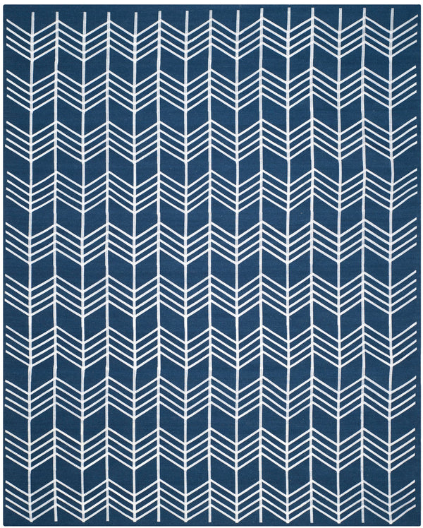 Safavieh Kilim 624 Hand Woven Flat Weave with embroidery  Rug Navy KLM624B-4