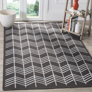 Safavieh Kilim 624 Hand Woven Flat Weave with embroidery  Rug Charcoal KLM624C-4