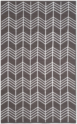 Safavieh Kilim 624 Hand Woven Flat Weave with embroidery  Rug Charcoal KLM624C-4