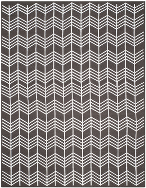 Safavieh Kilim 624 Hand Woven Flat Weave with embroidery  Rug Charcoal KLM624C-4