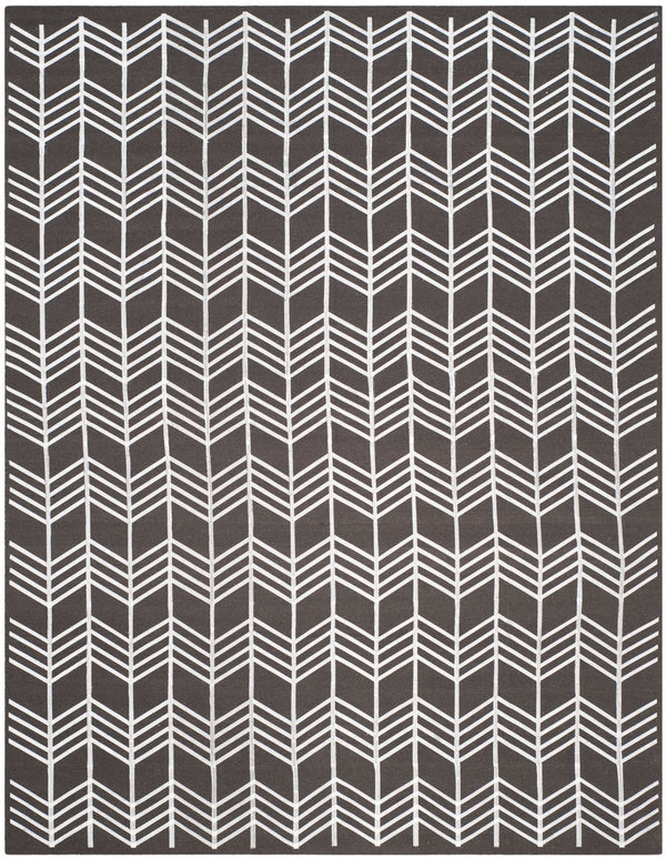 Safavieh Kilim 624 Hand Woven Flat Weave with embroidery  Rug Charcoal KLM624C-4